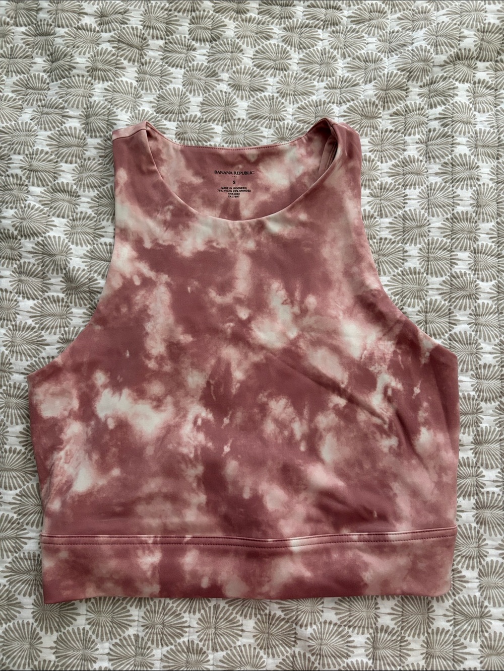 Banana Republic Rose Pink Tie-Dye Crop Tank